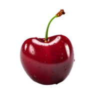 Close-up photo of fresh and ripe cherry without background png