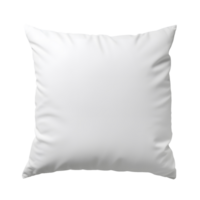 Top view photo of clean white pillow without background. Template for mockup png