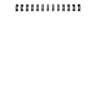 Blank and white notebook with spiral without background. Template for mockup png