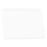 blanco en wit notitieboekje met spiraal zonder achtergrond. sjabloon voor mockup png