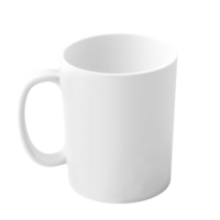 Clean and blank white mug without background. Template for mockup png