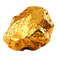 Gold Nugget isoliert auf transparent Hintergrund png