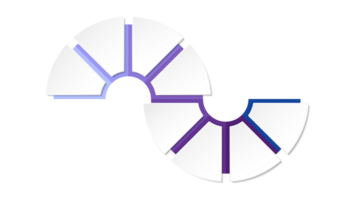 azul tono circulo infografía con 8 pasos, proceso o opciones presentación diapositiva modelo. png