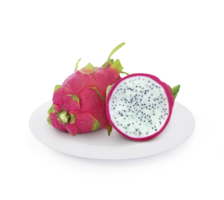 Dragon fruit on plate, transparent background png