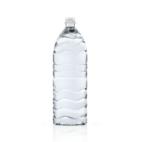 Open plastic bottle with water, transparent background png