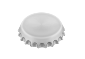 Silver bottle cap, transparent background png