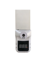 digital automático corpo medindo temperatura máquina para medindo corpo temperatura de colocação uma mão sobre a sensor dentro Verificações a covid-19 pandemia, transparente fundo png