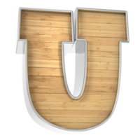 trä font u 3d framställa png