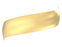 d'oro nastro bandiera 3d rendere png