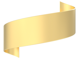 gouden lint banier 3d geven png