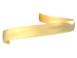 dourado fita bandeira 3d render png