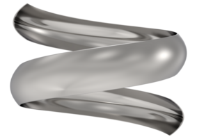 Silver ribbon banner 3d render 1 png