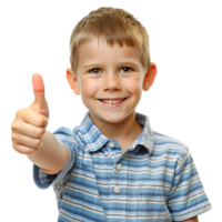 A Young Boy Giving Thumbs Up png