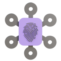 Finger Print 3D Icon Illustration for Web,App, etc png