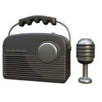 Radio 3D Icon Illustration for Web,App, etc png