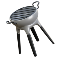 Charcoal Grill 3D Icon Illustration for Web,App, etc png