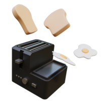 Toast Maschine 3d Symbol Illustration zum Web-App, usw png