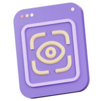 digitaal identiteit 3d icoon illustratie voor web applicatie, enz png
