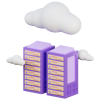 nube server 3d icona illustrazione per web, app, eccetera png