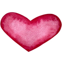 aquarelle cœurs, la Saint-Valentin journée rouge, violet, violet cœurs ensemble. content la Saint-Valentin journée carte. en bois et en tissu cœurs illustration ensemble. dessiné à la main divers. png