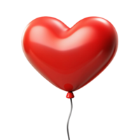 3d ikon av röd kärlek ballong png