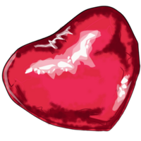 aquarelle cœurs, la Saint-Valentin journée rouge, violet, violet cœurs ensemble. content la Saint-Valentin journée carte. en bois et en tissu cœurs illustration ensemble. dessiné à la main divers png