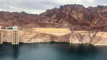 Hoover Dam Reservoir Vista, Arid mountains overlook the Hoover Dam reservoir. video