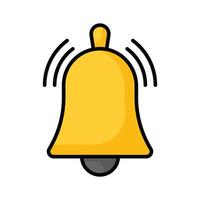 Notification bell design in modern style vector