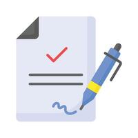 Contract signing design, ready for premium use icon vector