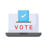 Online voting design, isolated on white background vector