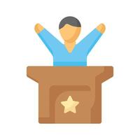 Orator, public speech icon in modern design style vector