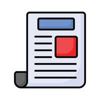 newspaper , creatively designed icon of news release in modern style vector