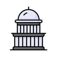 United states capitol building design, premium icon vector