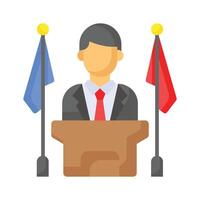 Visually appealing icon of prime minister in trendy style, ready for premium use vector