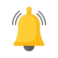 Notification bell design in modern style vector