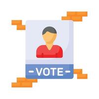 Get this amazing icon of election campaign, candidate poster vector