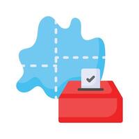 Electoral place icon design, polling station vector