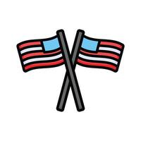 Get this beautifully designed icon of usa flag in trendy style vector