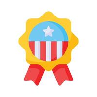 Get your hands on this beautiful icon of badge, patriot badge design vector