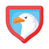 Have a look at this amazing icon of eagle badge in modern style vector