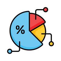 Get this creative icon of voting analysis in modern and editable style vector