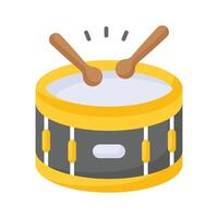 An easy to use of snare drum, editable icon design vector