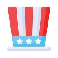 Have a look at this amazing icon of patriot cap in trendy style vector