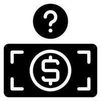 question glyph icon vector