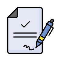 Contract signing design, ready for premium use icon vector