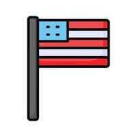 Get this beautifully designed icon of usa flag in trendy style vector