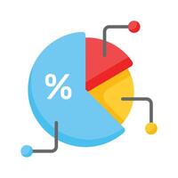 Get this creative icon of voting analysis in modern and editable style vector