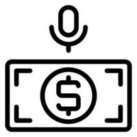 microphone line icon vector