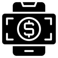 online payment glyph icon vector