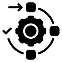 workflow glyph icon vector